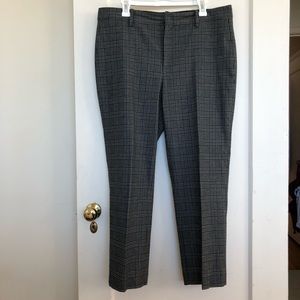 Plaid cropped suit pants